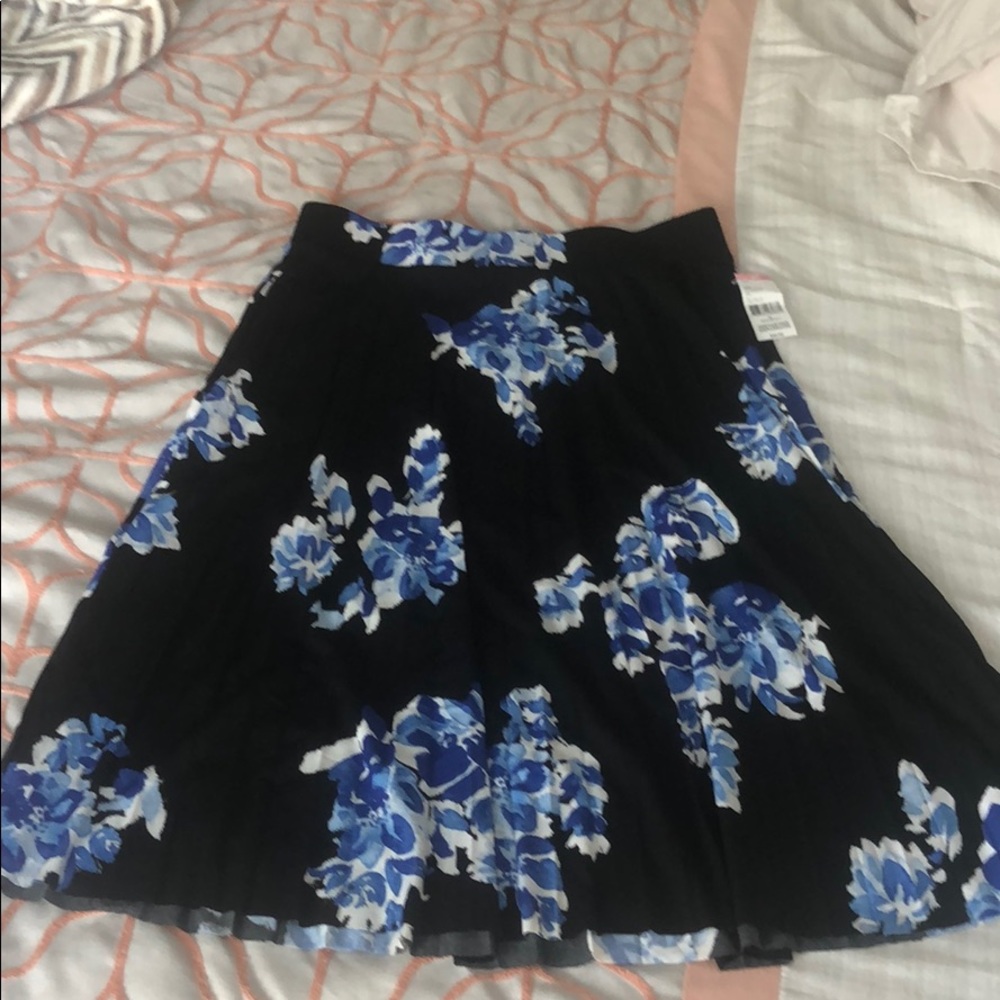 NEW PLEATED blue/black skirt!